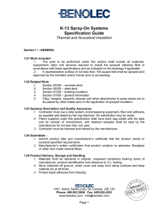 K-13 Spray-On Systems Specification Guide