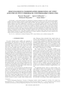 simultaneous coordinated designing of upfc and pss output