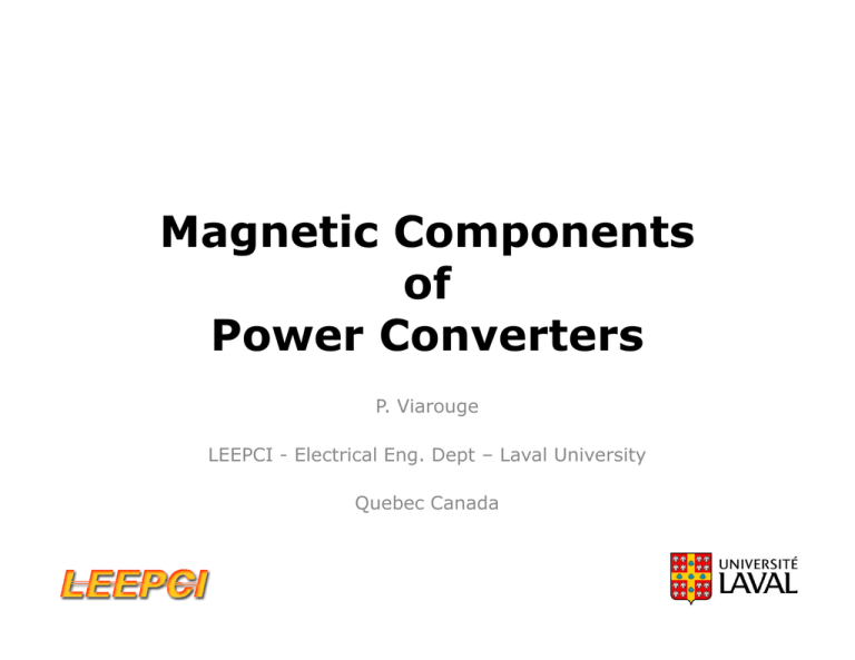 Components of Power Converters