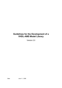 Guidelines for the Development of a VHDL