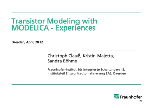 Transistor Modeling with MODELICA - Experiences - Mos-AK