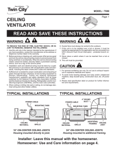 CEILING VENTILATOR READ AND SAVE THESE INSTRUCTIONS