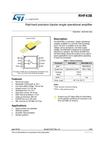 Rad-hard precision bipolar single operational