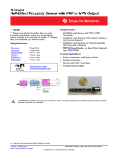 Hall-Effect Proximity Sensor with PNP or NPN