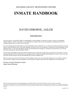 inmate handbook - the Daviess County Detention Center