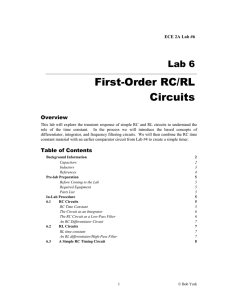 Lab 6 - First-Order RC/RL Circuits