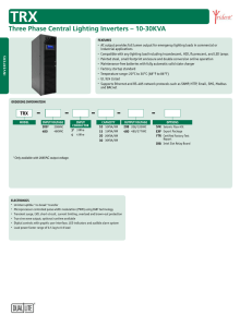 Three Phase Central Lighting Inverters – 10-30KVA - Dual-Lite