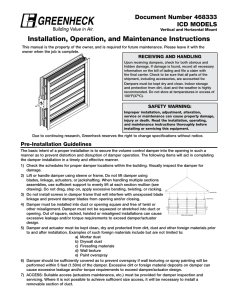 Installation, operation, and Maintenance Instructions