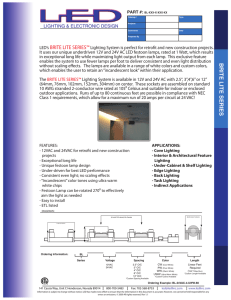 BRITE LITE SERIES - Lighting and Electronic Design, Inc.