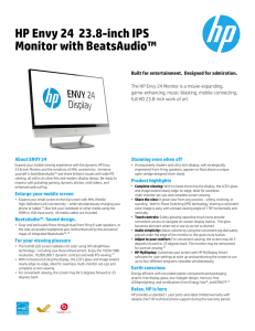 HP Envy 24 23.8-inch IPS Monitor with BeatsAudio