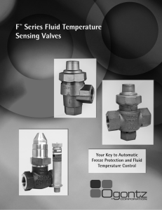 F™ Series Fluid Temperature Sensing Valves