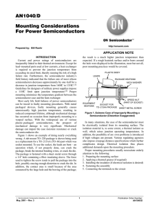 AN1040/D Mounting Considerations For Power Semiconductors