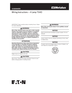 Wiring Instructions – 4 Lamp T5HO