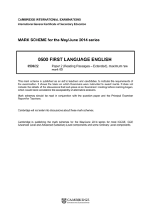 June 2014 Mark scheme 22 - Cambridge International Examinations