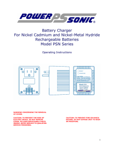 Battery Charger For Nickel Cadmium and Nickel