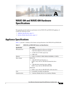 WAVE-594/694 Hardware Specifications