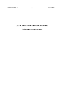 LED MODULES FOR GENERAL LIGHTING Performance requirements