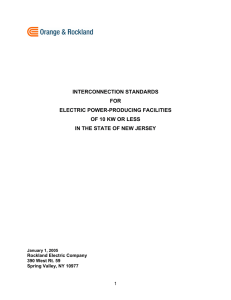 Interconnection Standards for Electric Power