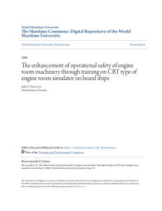 The enhancement of operational safety of engine room machinery