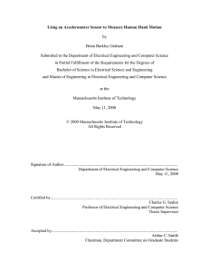 Using an Accelerometer Sensor to Measure Human Hand Motion by