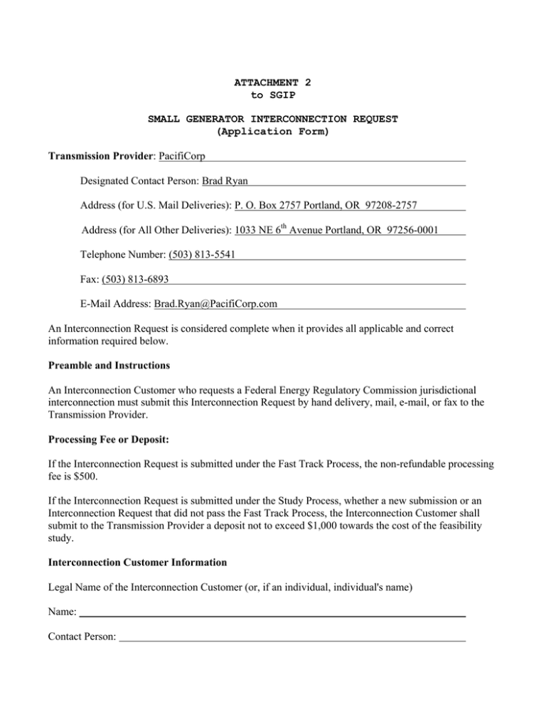 Transmission Provider