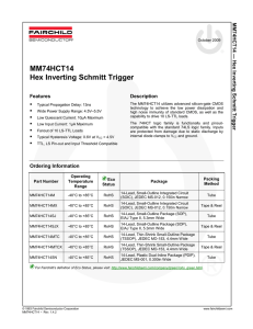 MM74HCT14 Hex Inverting Schmitt Trigger