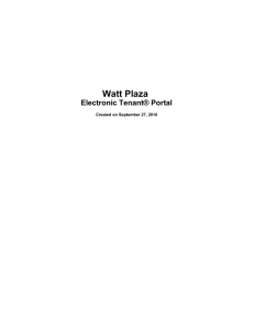 Watt Plaza Electronic Tenant® Portal PDF