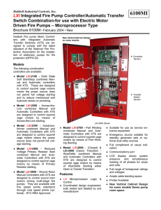 Hubbell Fire pump Motor Control-lers with Automatic Transfer