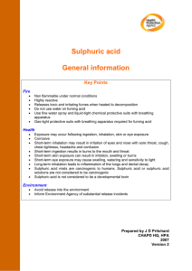 Sulphuric acid General information
