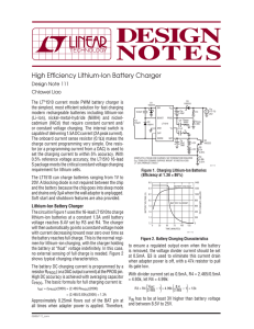 LT1510 High Efficiency Lithium