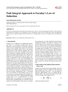 Path Integral Approach to Faraday`s Law of Induction