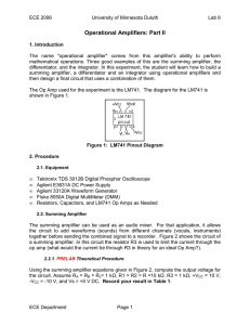 Lab_06 Operational Amplifiers - University of Minnesota Duluth