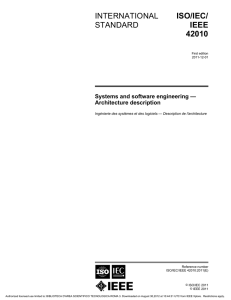 ISO/IEC/IEEE 42010:2011(E), Systems and software engineering