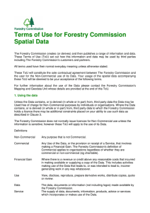 Terms of Use for Forestry Commission Spatial Data
