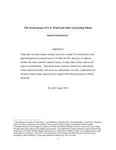 The Performance of U.S. Wind and Solar Generating Plants