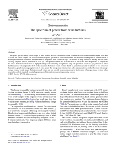 The spectrum of power from wind turbines