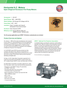 Product Data Sheet - Fire Pump Motors - ODP: PDS 222