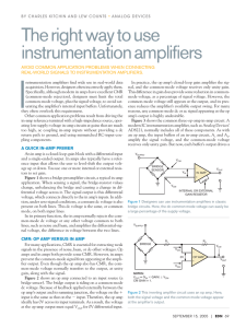 The right way to use instrumentation amplifiers