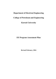 Electrical Engineering Assessment Plan