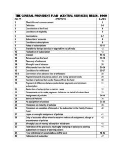 the general provident fund (central services) rules, 1960