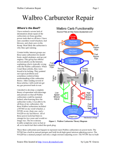 Walbro Carburetor Theory