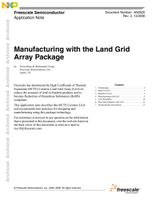 Manufacturing with the Land Grid Array Package