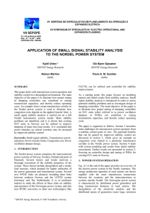 application of small signal stability analysis