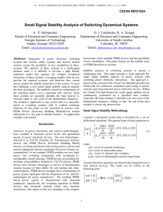 Small Signal Stability Analysis of Switching Dynamical