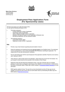 Employment Pass Application Form (For