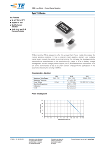 SMD Low Ohmic - Current Sense Resistors - Type TLR series