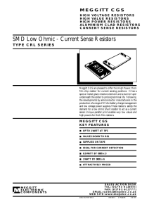 SMD Low Ohmic - Current Sense Resistors