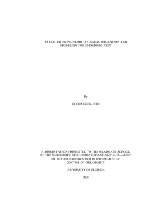 RF CIRCUIT NONLINEARITY CHARACTERIZATION AND