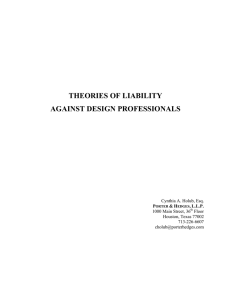theories of liability against design professionals
