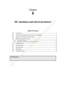 Chapter DC machines and universal motors